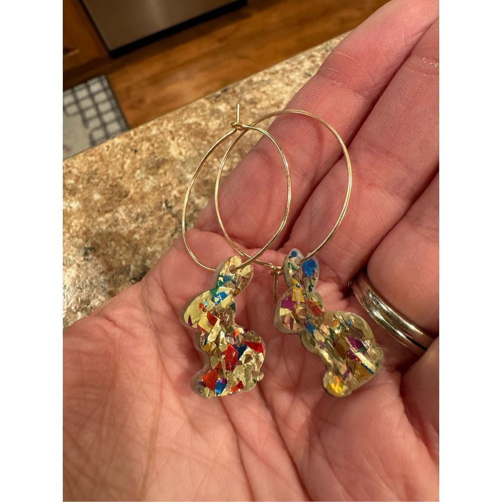 New boutique Easter bunny earrings